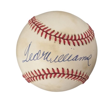 Ted Williams Single-Signed Official American League Baseball (Upper Deck Authenticated)